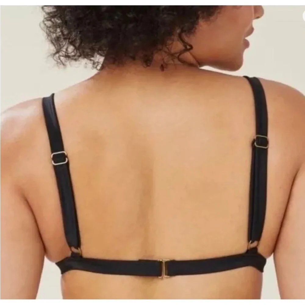 NWT Andie Swim Caicos Top Triangle Swim Bikini Black Size XL zq - Picture 2 of 5